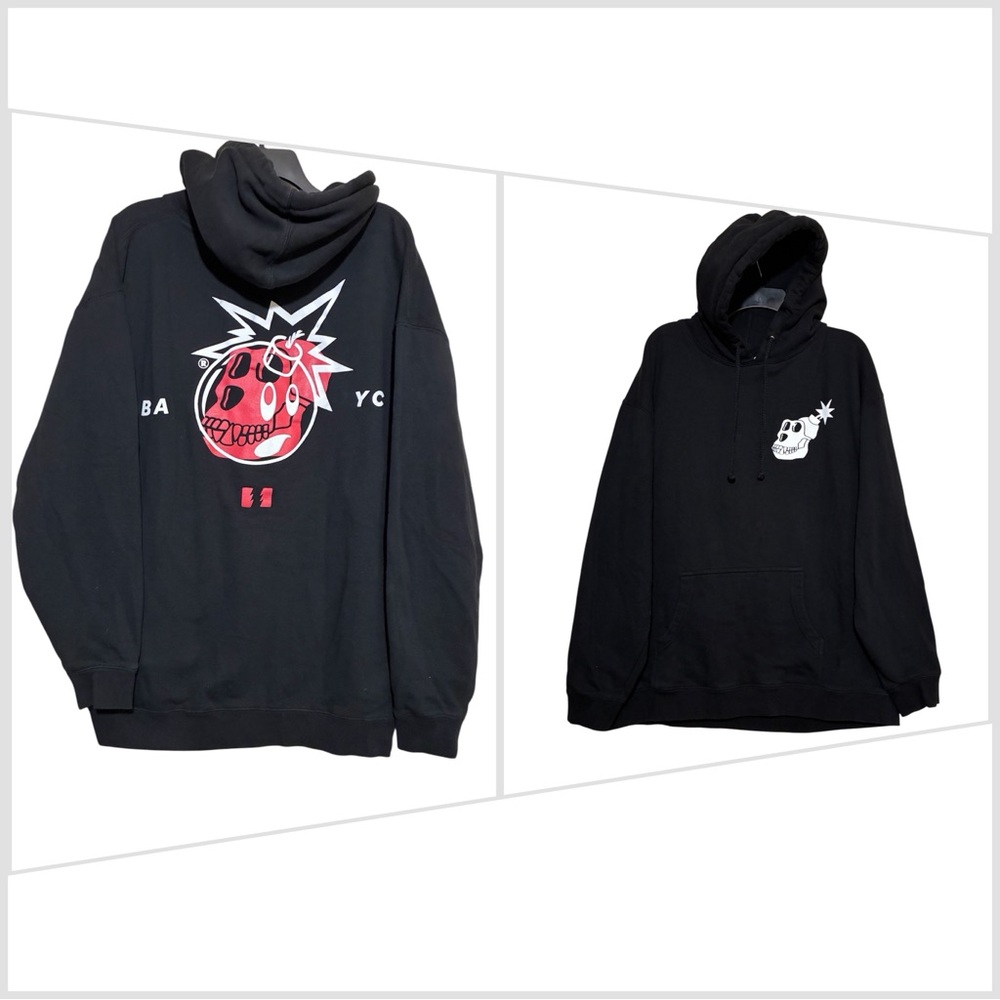 The Hundreds X Bored Ape Yacht Club BAYC Black Hoodie size 2XL